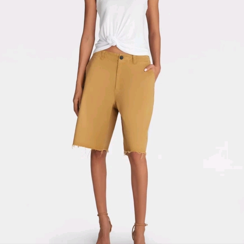 KBB by KAHLANA Women's Mid-Rise 'The Twill Bermuda Shorts'